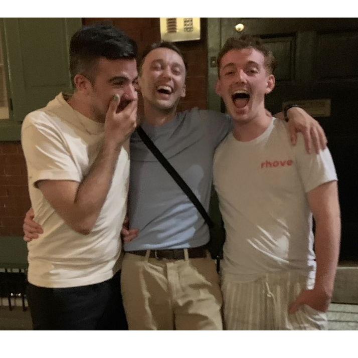 Us with Jacob in Philly, laughing at a joke now lost to history