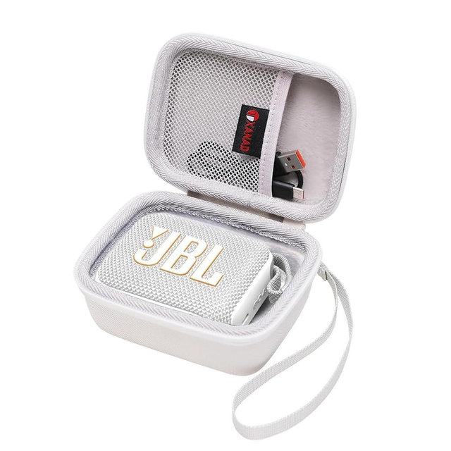 XANAD Hard Case for JBL GO 4/ GO 3 Portable Bluetooth Speaker - Travel Protective Carrying Storage Case Bag(White)