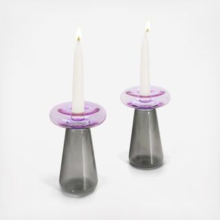 Shabbat Mushroom Candlestick, Set of 2