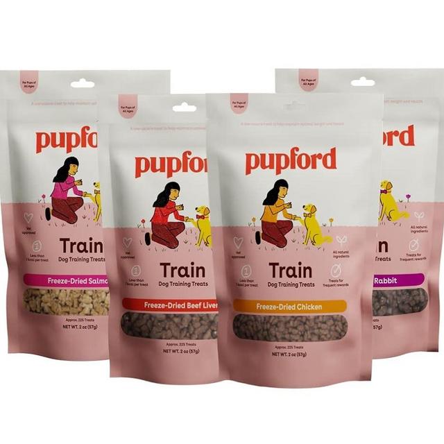 Pupford Freeze Dried Training Treats for Dogs & Puppies, 900+ Ingredient Bites (Meat Bundle)