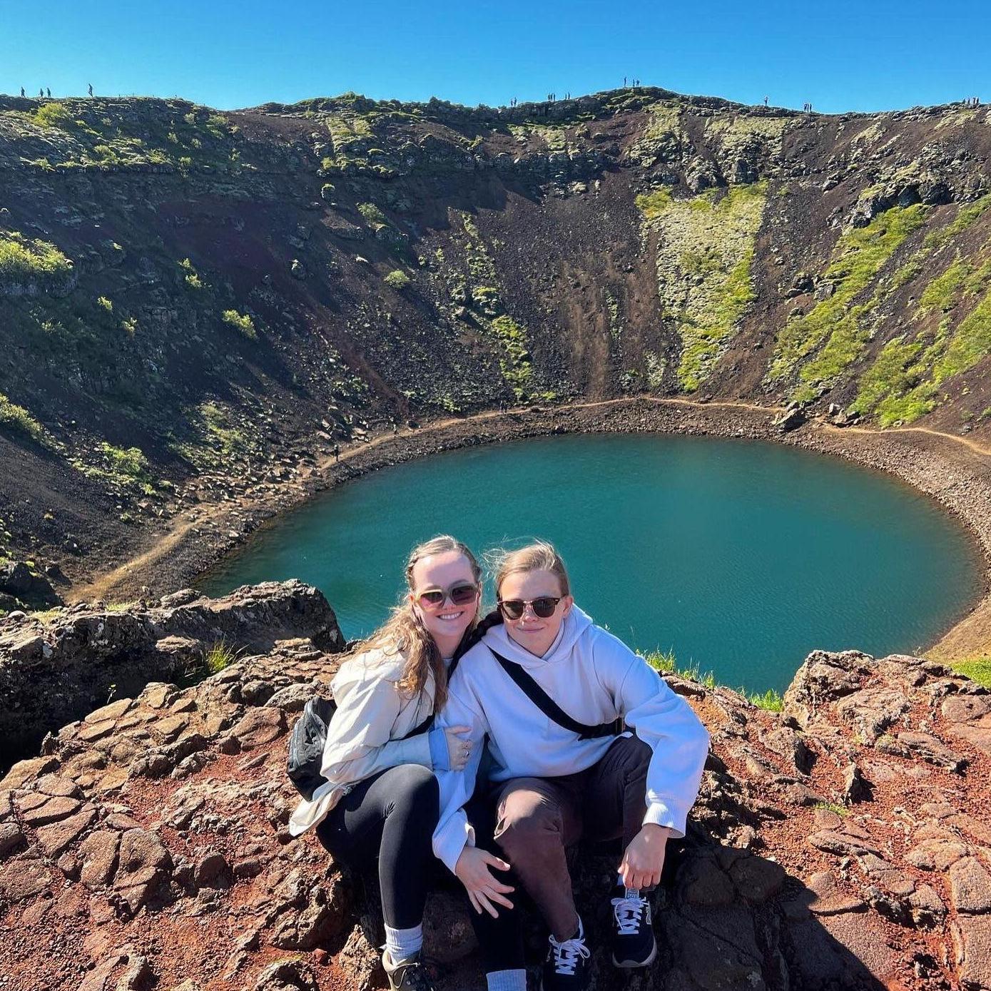 at a crater in iceland!
