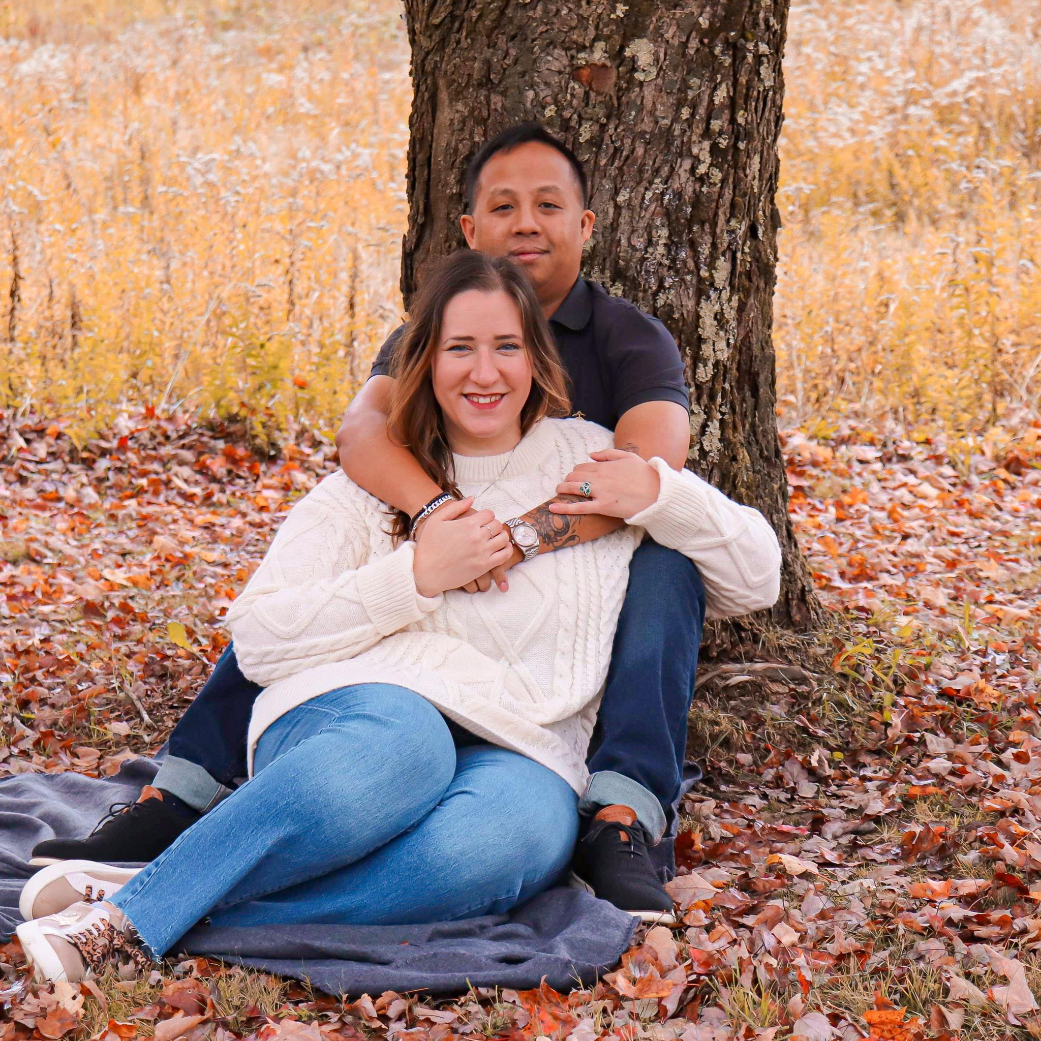 Sarah's mom took fall photos of us at Two Mile in Franklin, PA - October, 2023