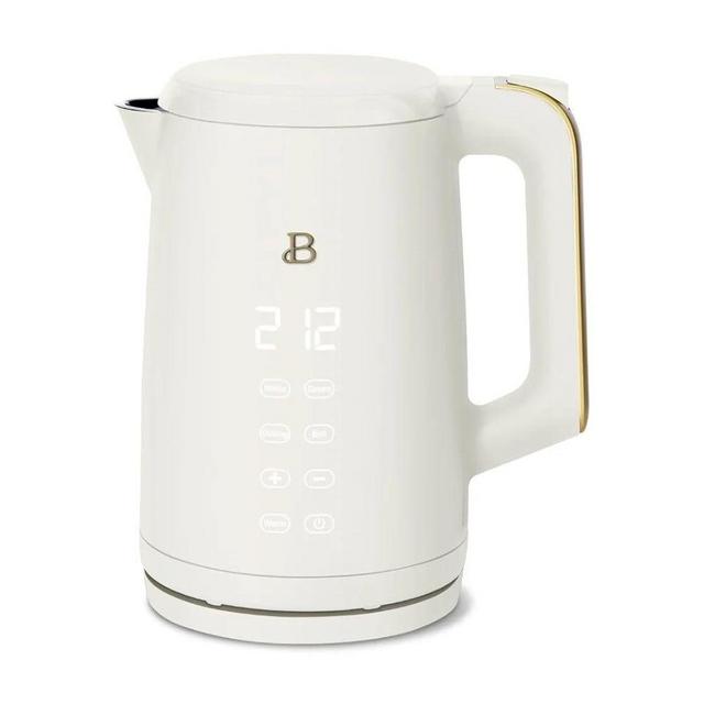 Beautiful 1.7-Liter Electric Kettle 1500 W with One-Touch Activation by Drew Barrymore (White Icing)