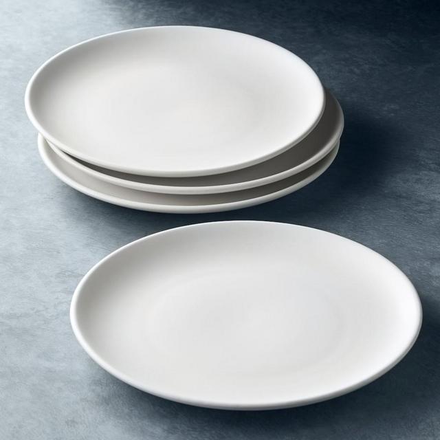 Open Kitchen by Williams Sonoma Matte Coupe Dinner Plates, Set of 4, White