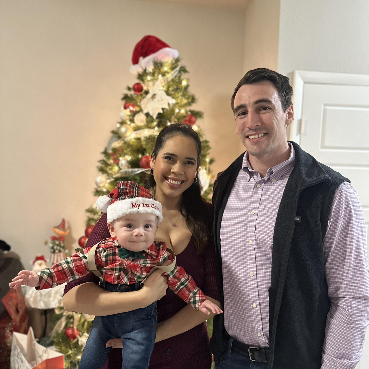 Our first Christmas with Davey in our arms.