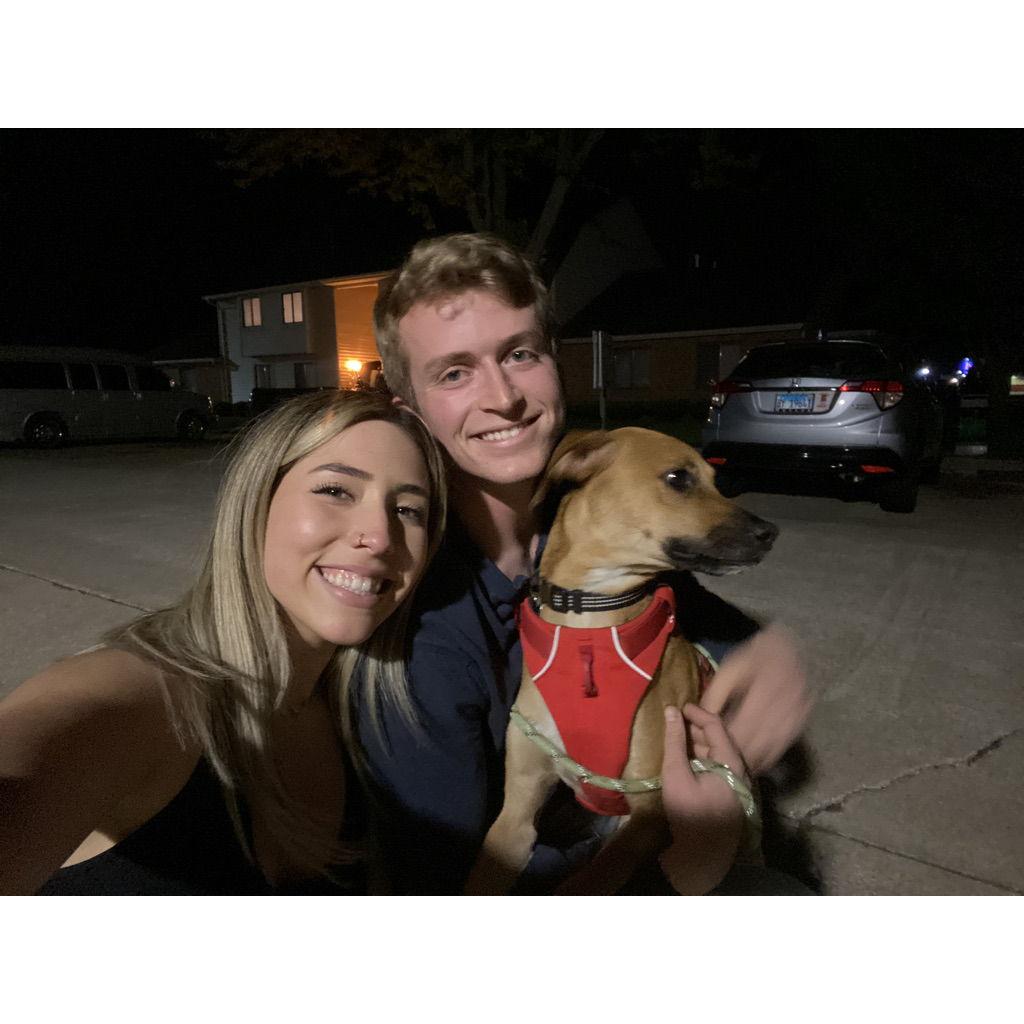 Our first picture with Hank