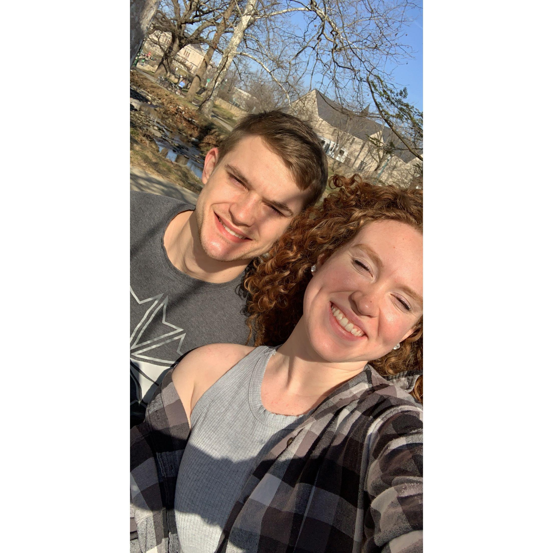 Always trying to study outside on campus