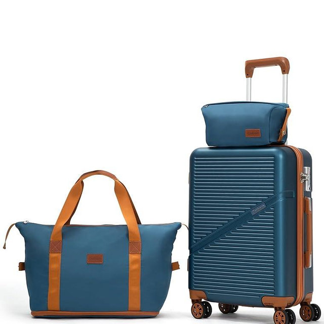 Cosbarn Carry On Luggage 22x14x9 Airline Approved, 20 Inch Carry on Suitcases with Wheels, ABS Lightweight Carry-on Luggage, Travel Suitcase Set with Wheels and TSA Lock