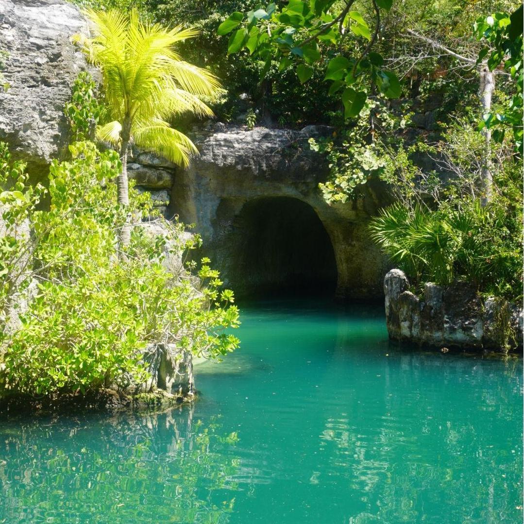 river near caleta fuego, the ceremony location