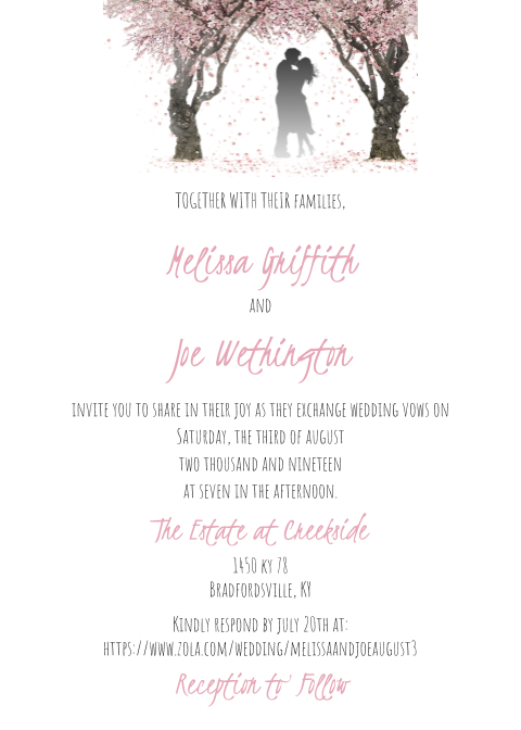 The Wedding Website of Melissa Griffith and Joe Wethington