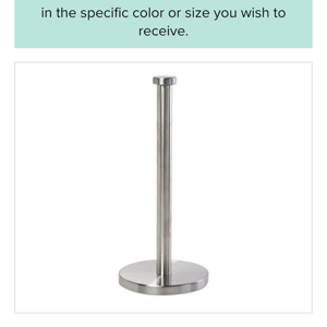 Bombay Stainless Steel Paper Towel Holder with Large Flat Cap - Boscov's