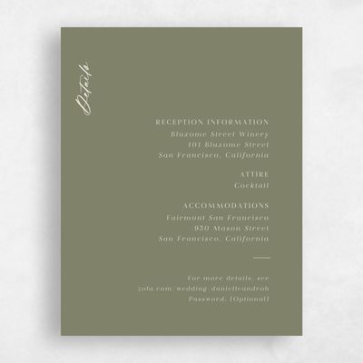 Khaki Green Wedding Enclosure - Asher