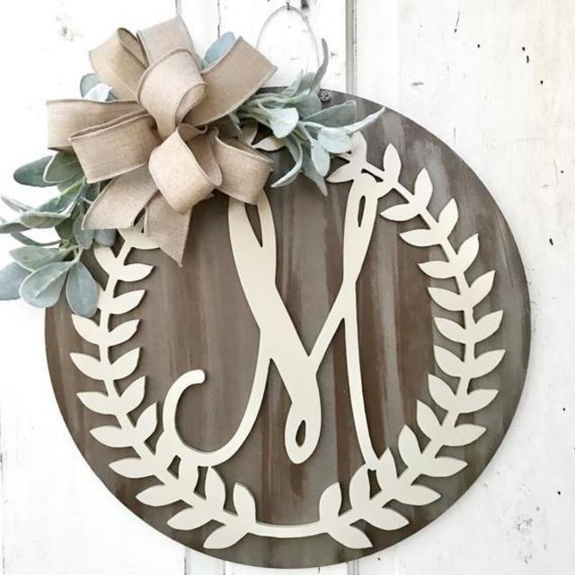 Monogram Door Hanger, Personalized Door Hanger, Front Door Decor, Custom Door Hanger