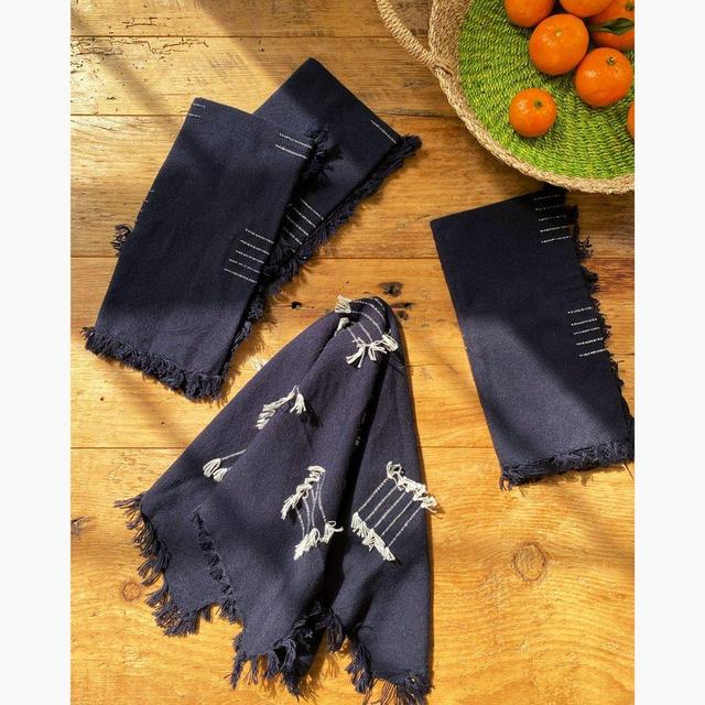 Meghna Navy Napkins, Set of 2