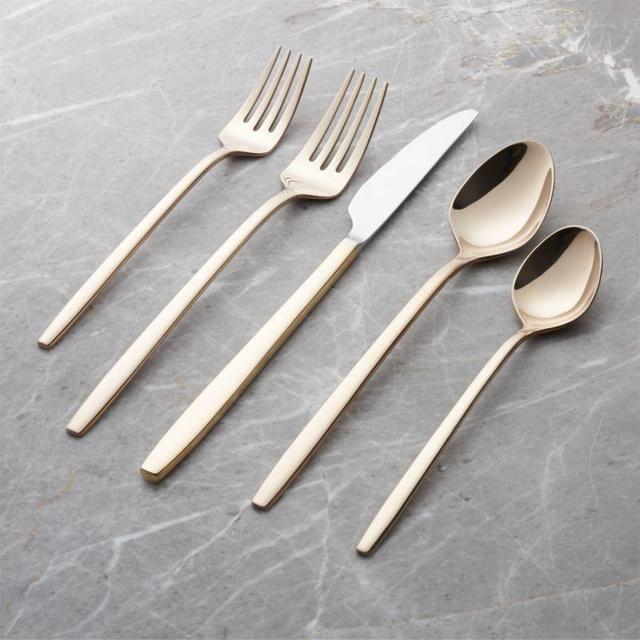 Harper Rose Gold 20-Piece Flatware Set