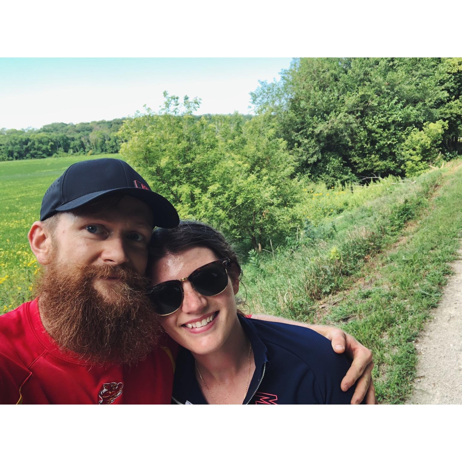 Cycling the trail is one of our favorite date activities.