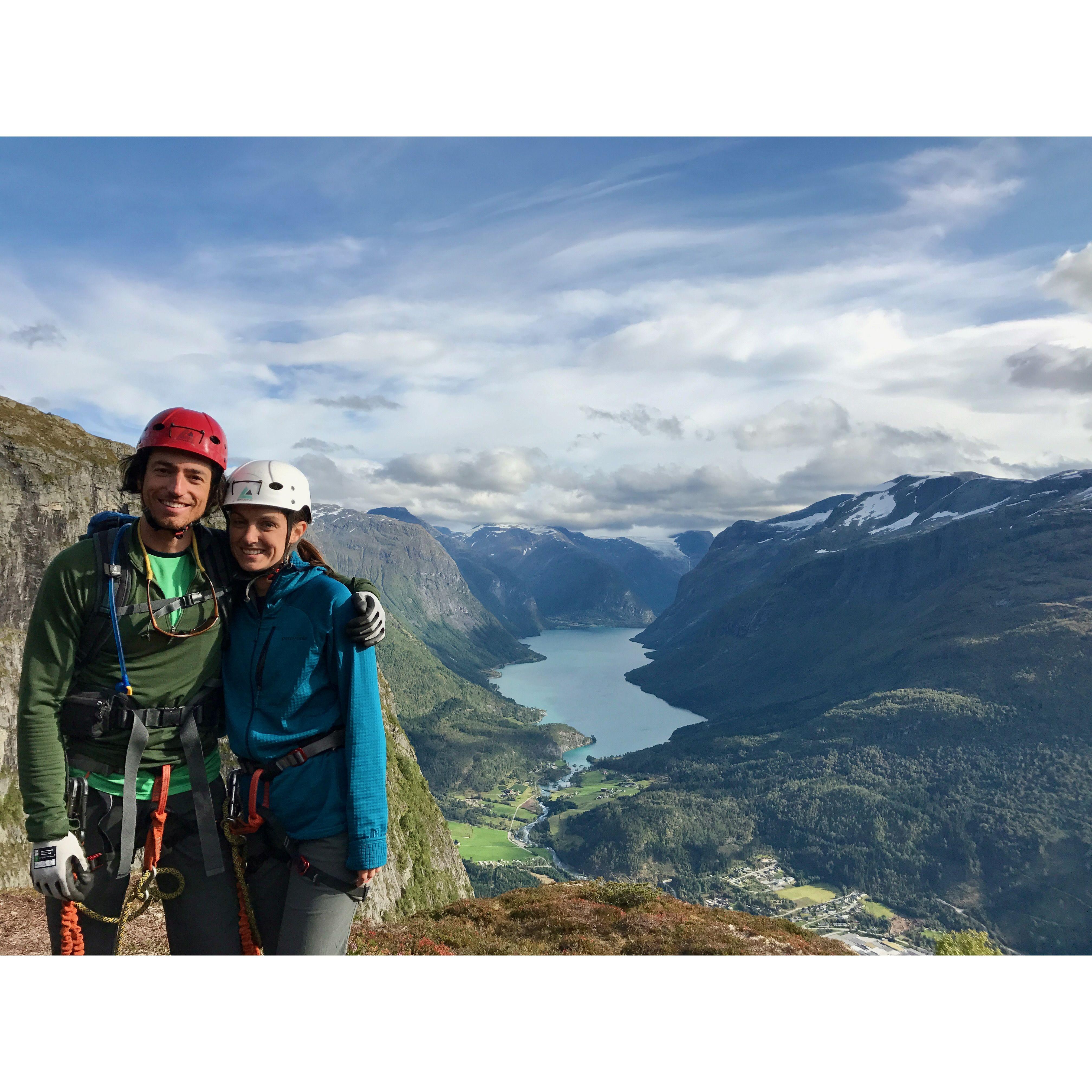 After climbing a Via Ferrara in Norway
