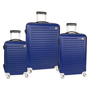 Nautica® Tide Beach 3-Piece Hardside Spinner Set in Grey/ Blue