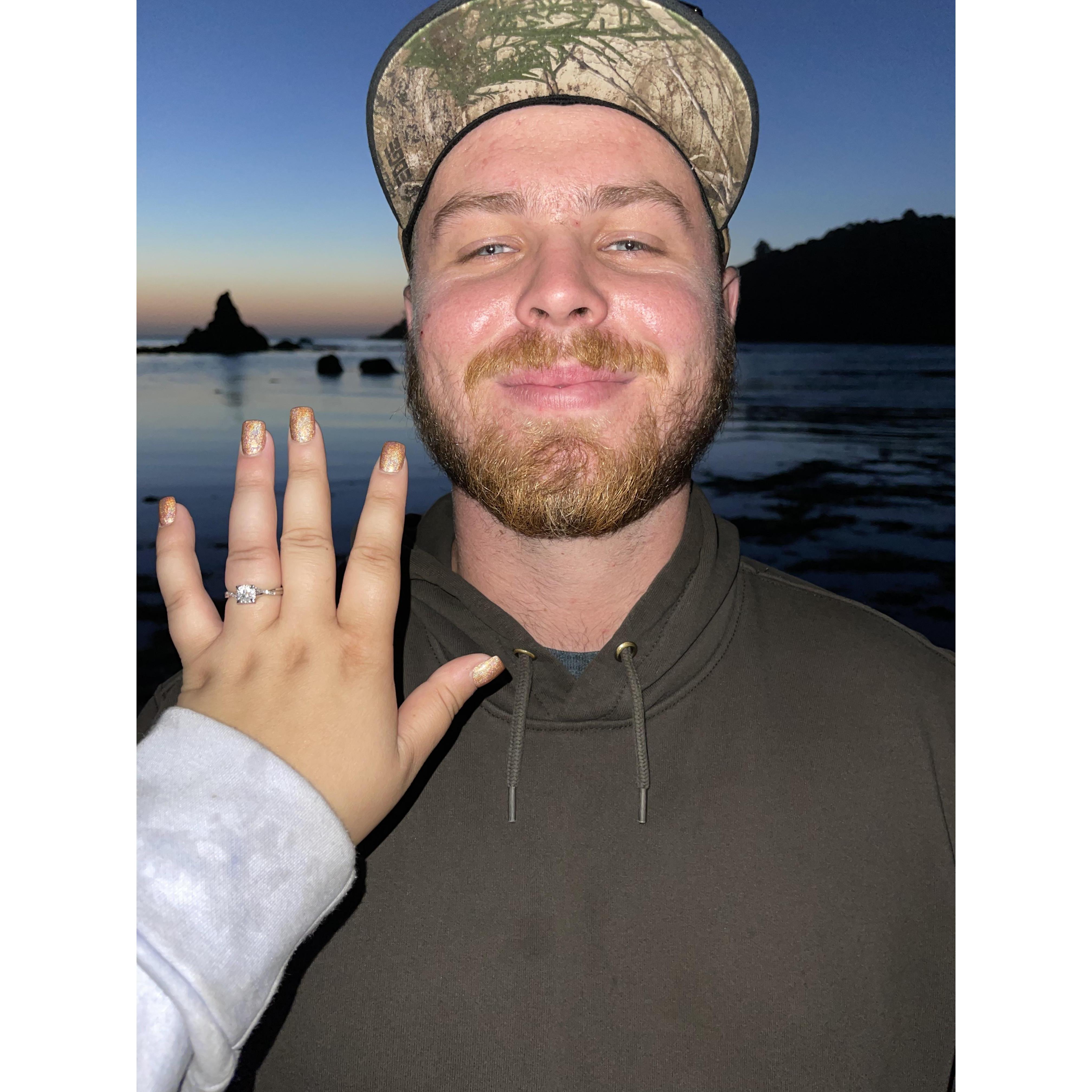 Moments after she said “Yes”