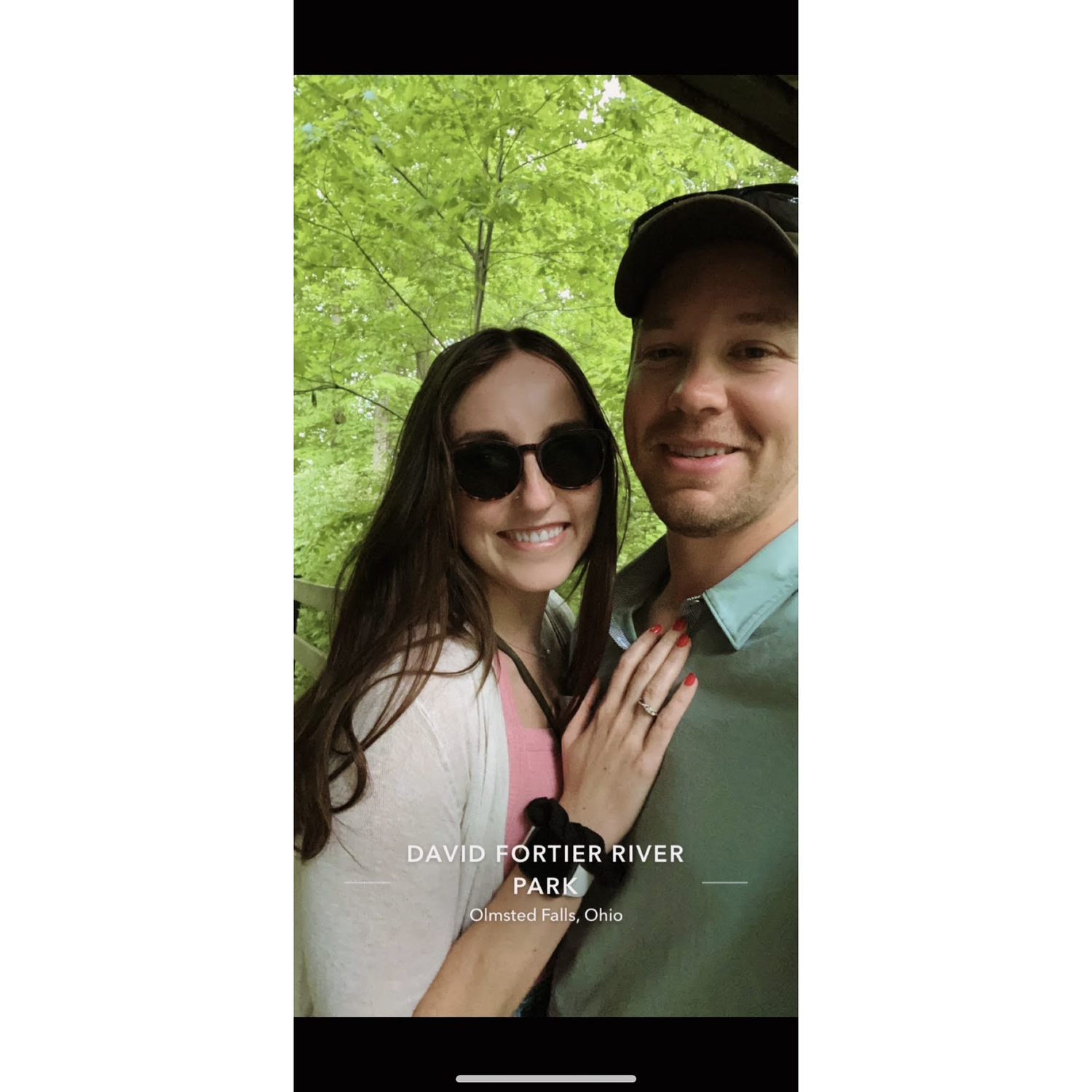 This is the first photo we took after Scott asked me to marry him