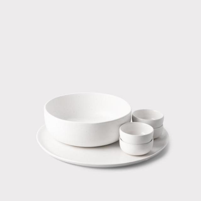 Serving Ceramics Set- Speckled White