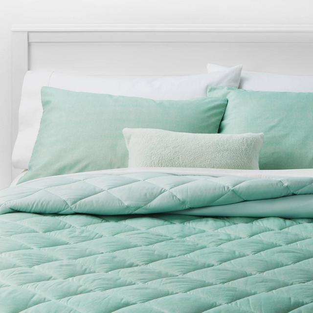 King Solid Microfiber Bed Set Mint - Room Essentials™