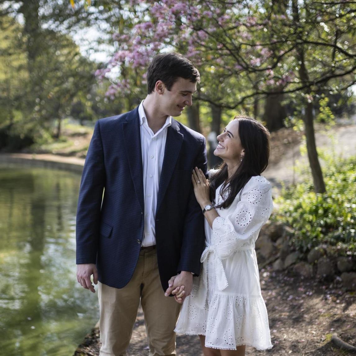Engagement photos in Piedmont Park