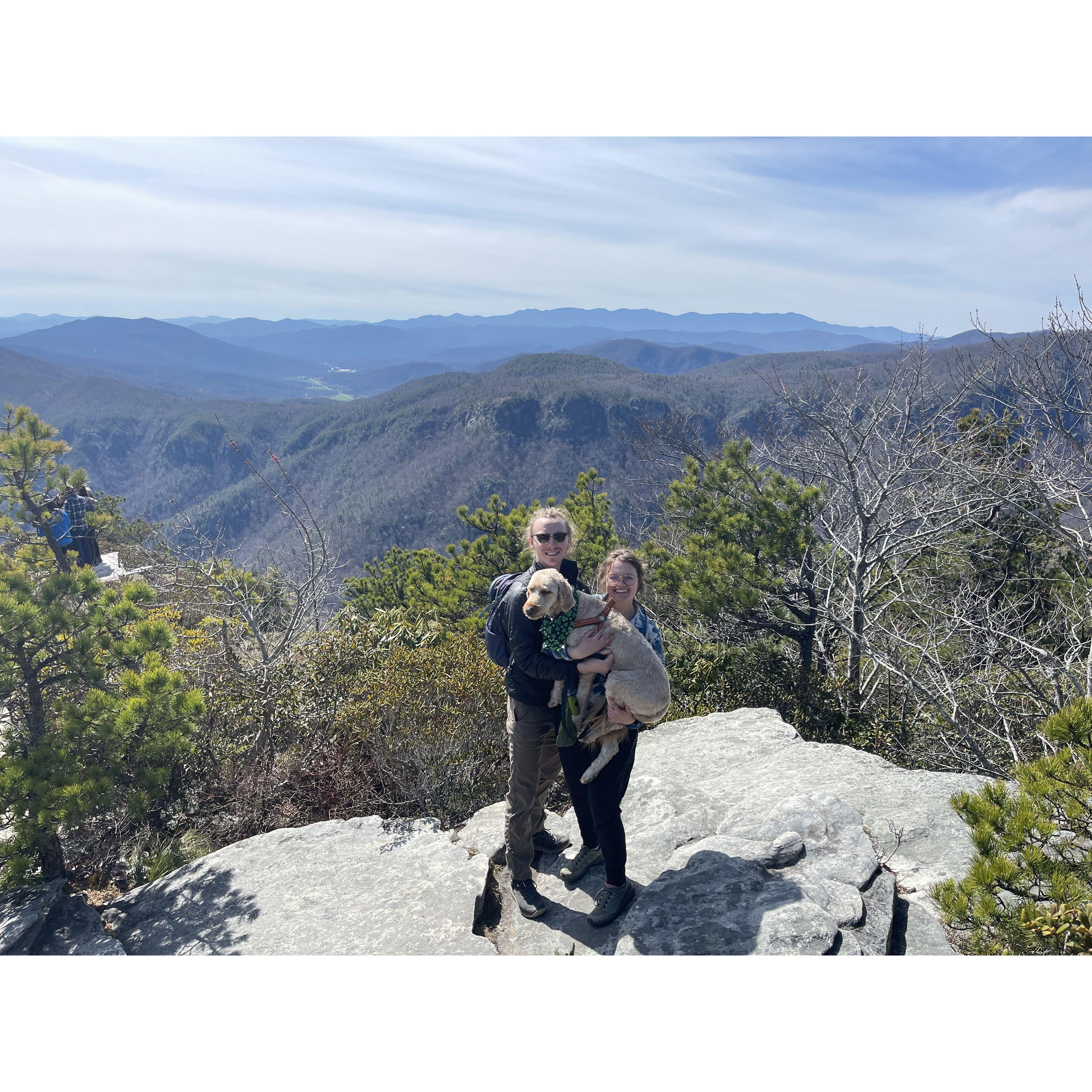 Hiking Hawksbill Mountain in NC