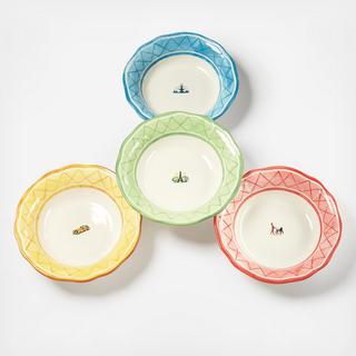 An American In Paris Assorted Soup Bowl, Set of 4