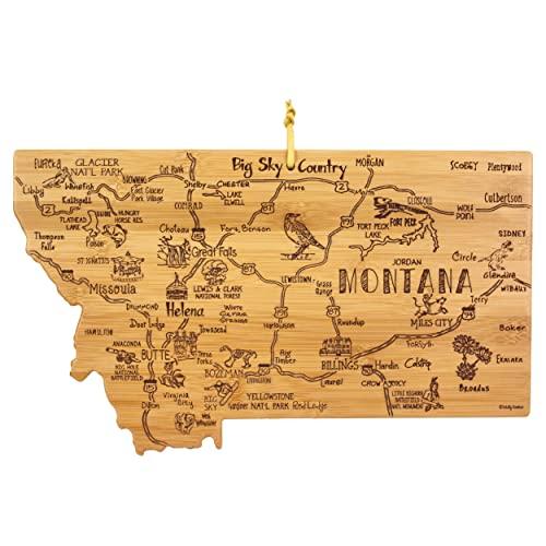 Totally Bamboo Montana State Destination Bamboo Serving and Cutting Board