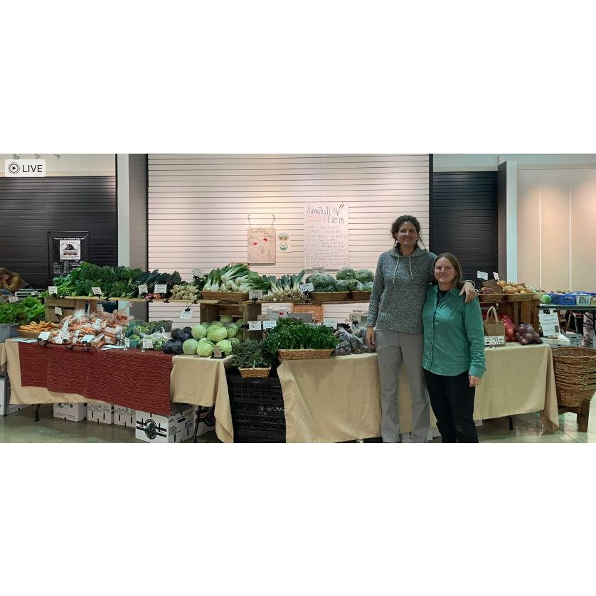 Our farmers' market booth in December 2024 (Winter Market)