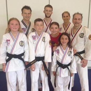 Rare sight of when Maddie was taller than Boy, Taekwondo training back in the day