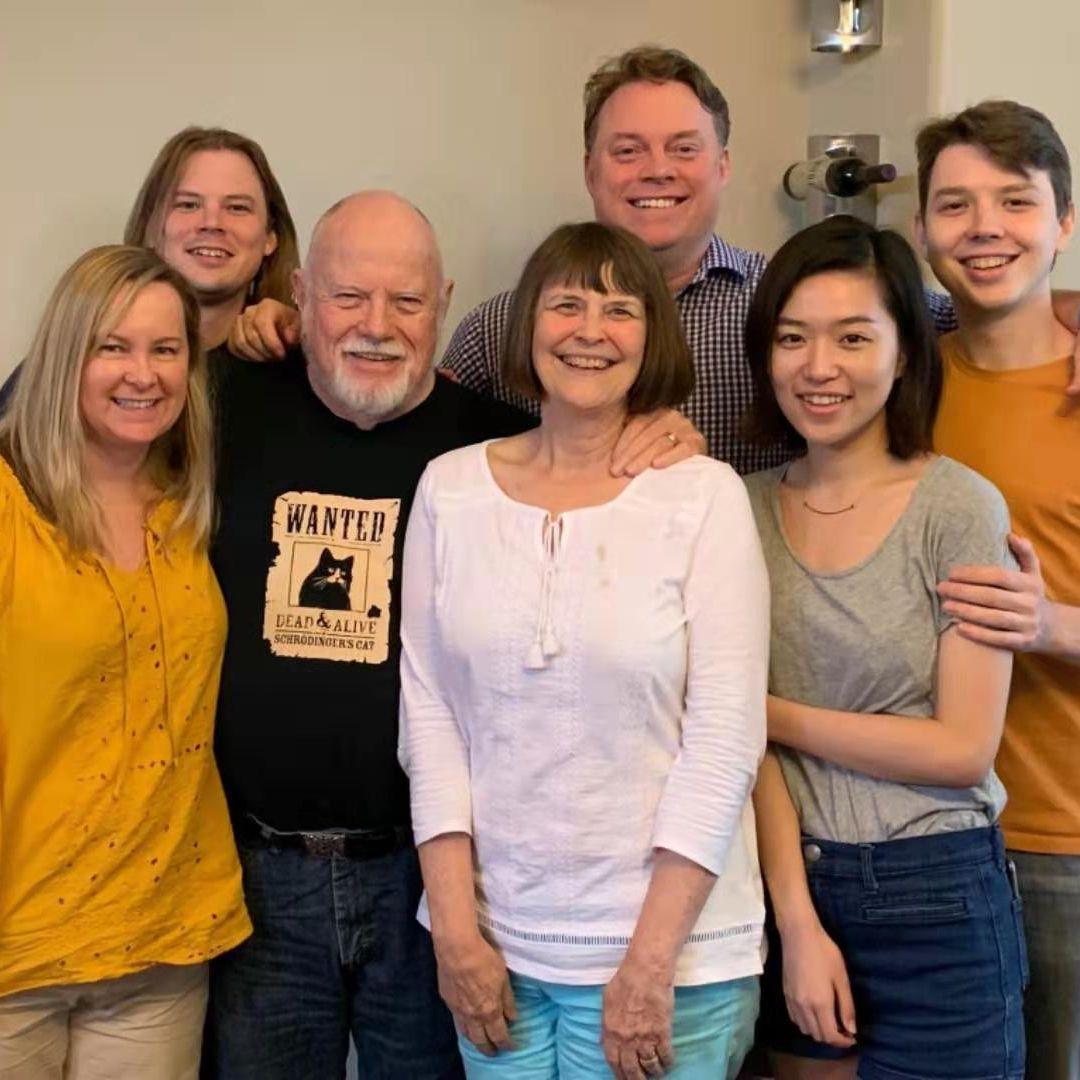 We also got to know each other's family. Here is us with Mark's family.