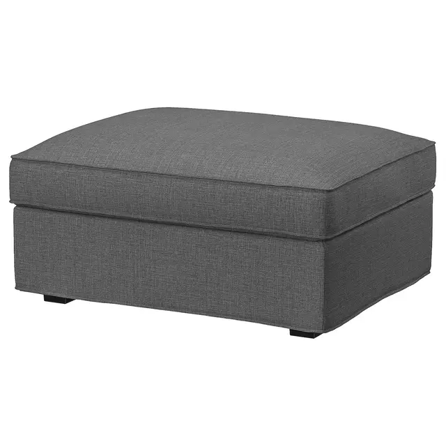 KIVIK Ottoman with storage, Skiftebo dark gray
