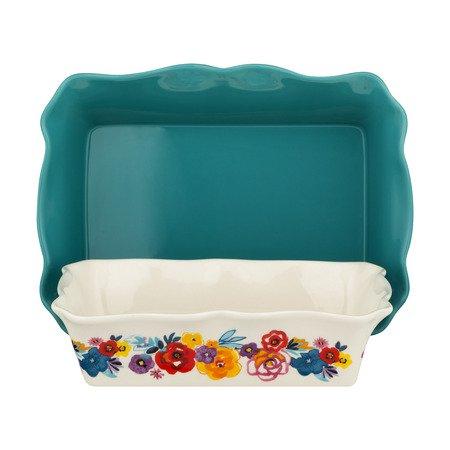 The Pioneer Woman 2-Piece Rectangular Ruffle Top Ceramic Bakeware Set