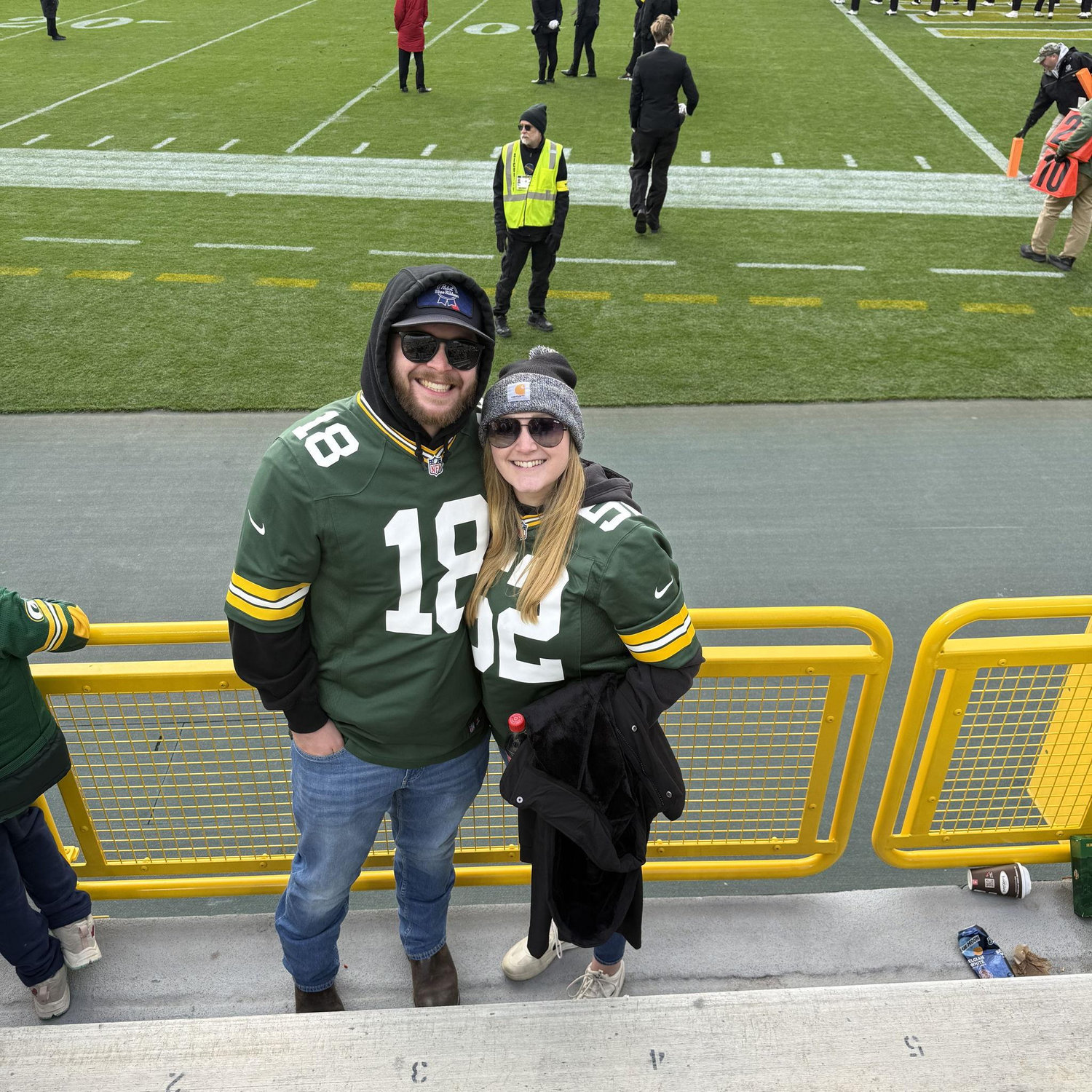 Tyler and Lauren went to their first Green Bay Packers and first football game in 2025!