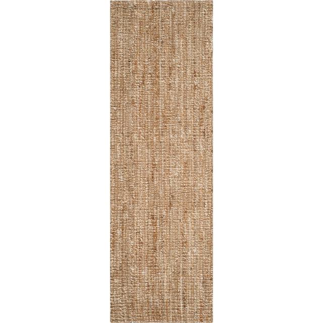 2'6"x8' Runner Solid Woven Rug Natural/Ivory - Safavieh