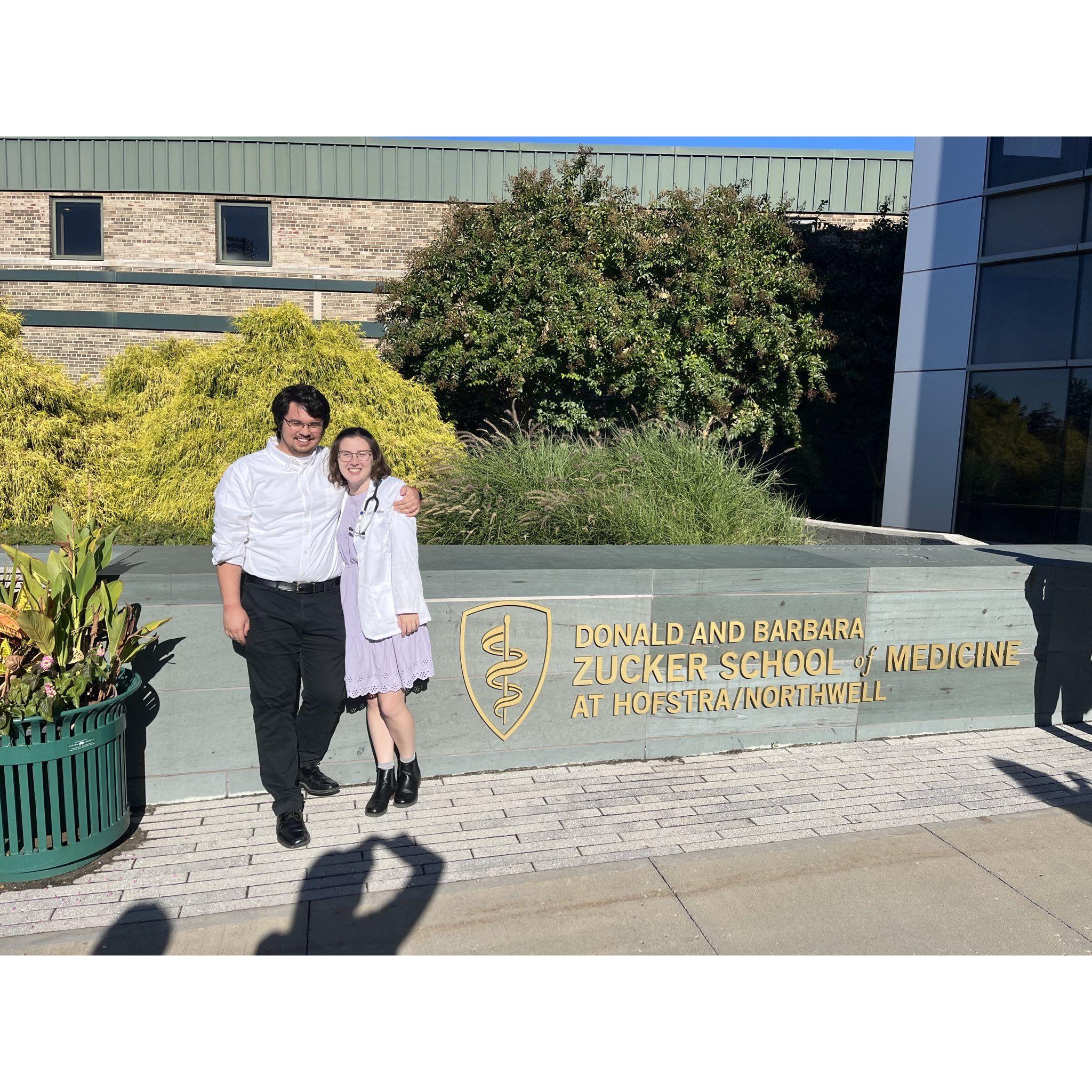 Celebrating Allison's White coat ceremony