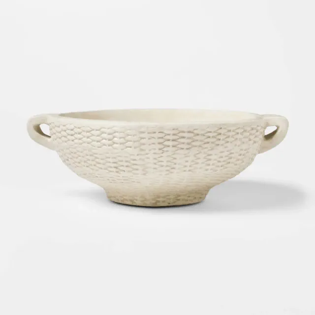 Woven Texture Ceramic Bowl Cream - Threshold™ designed with Studio McGee