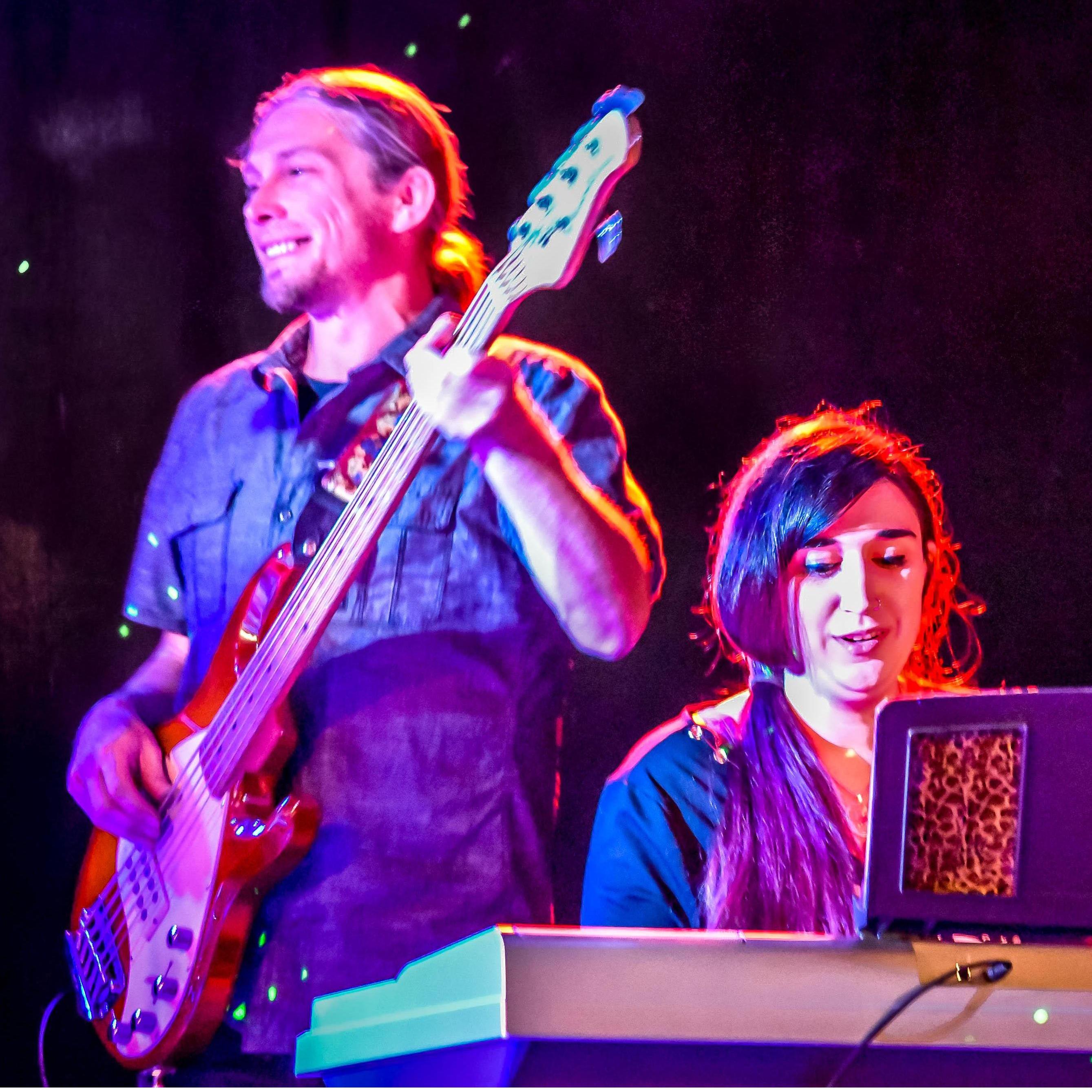 Playing with our band, Zymotic Flow