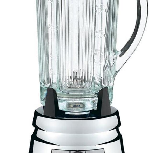 Waring Commercial BB900G 1/2 HP Chrome Bar Blender with 40-Ounce Glass Container Silver
