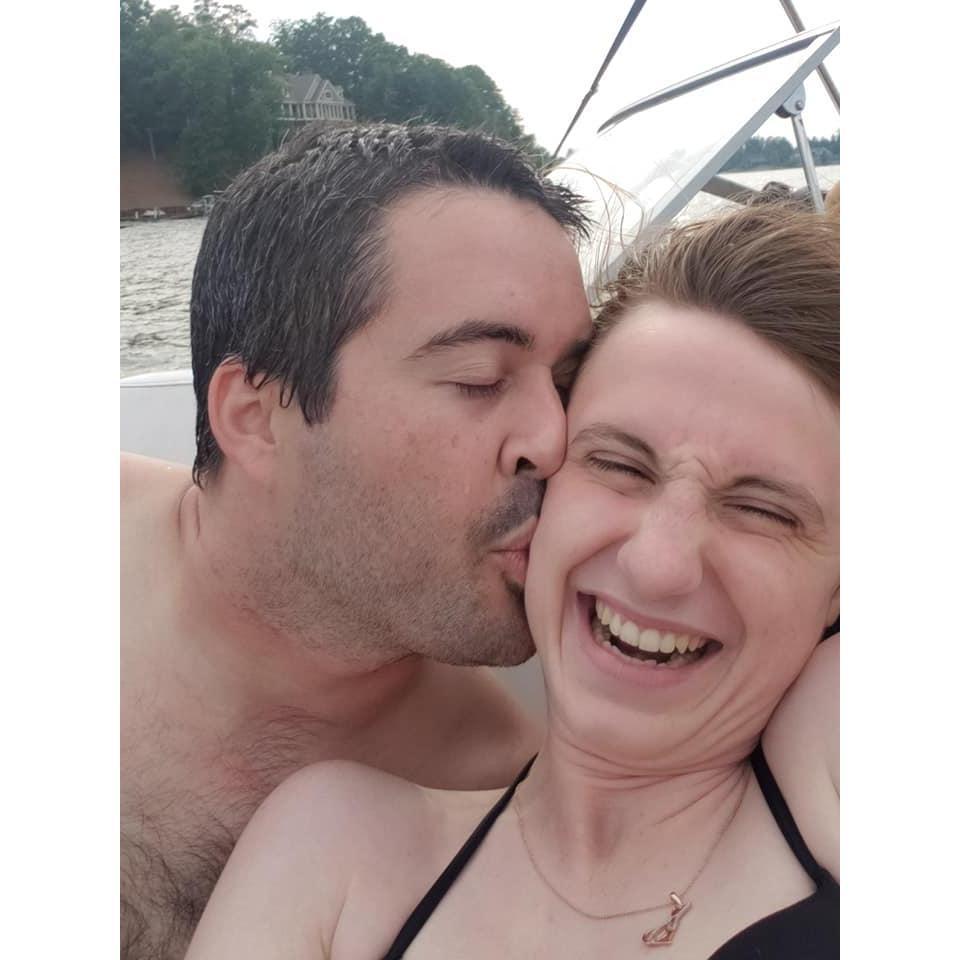The moment I knew he was mine forever...on the boat with his family for Father's Day weekend.