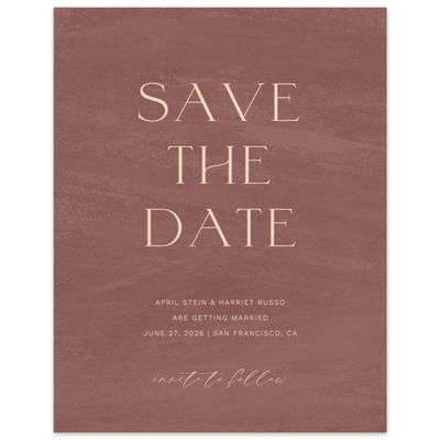 Brown Modern Wedding Digital Save the Date - Belanger Portrait