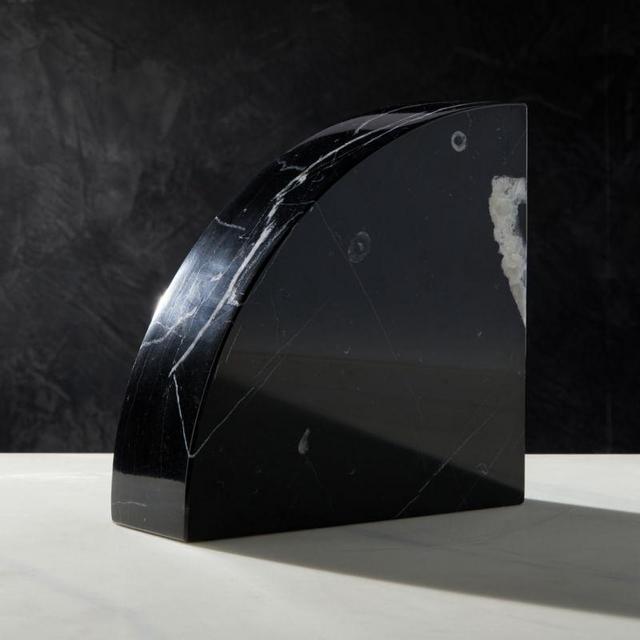 Sharp Black Marble Magnetic Knife Block