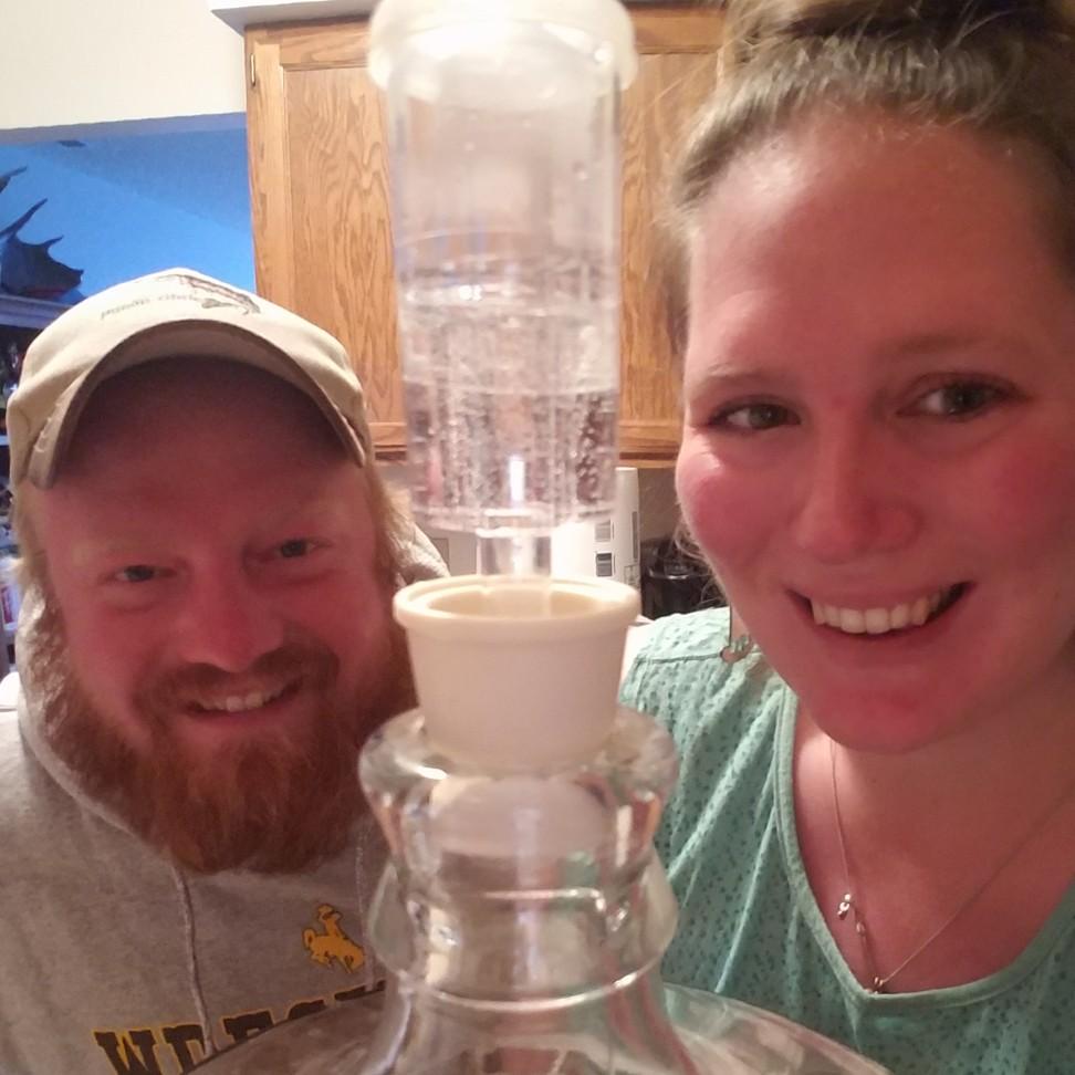 Brewing our first beer together.