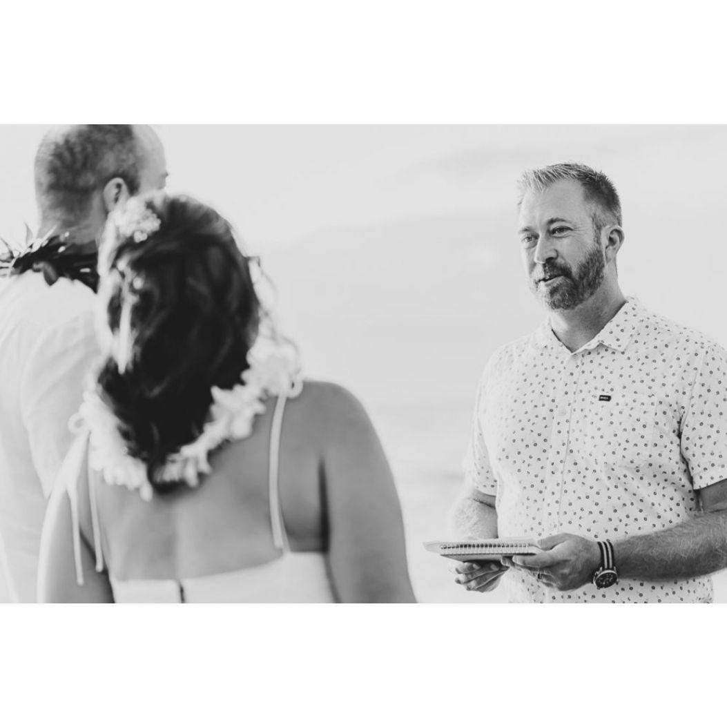 we had one friend able to attend the event, Jim.  He lives in Maui and was able to participate in the ceremony.  He prayed for us and read a special letter that Karen wrote to us