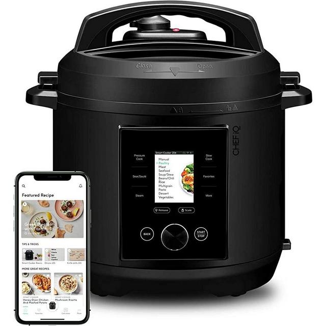 CHEF iQ World’s Smartest Pressure Cooker, Pairs with App Via WiFi for Meals in an Instant Built-In Scale & Auto Steam Release, Multi-Functional w/ 300+ Smart Cooking Presets, 6 Qt