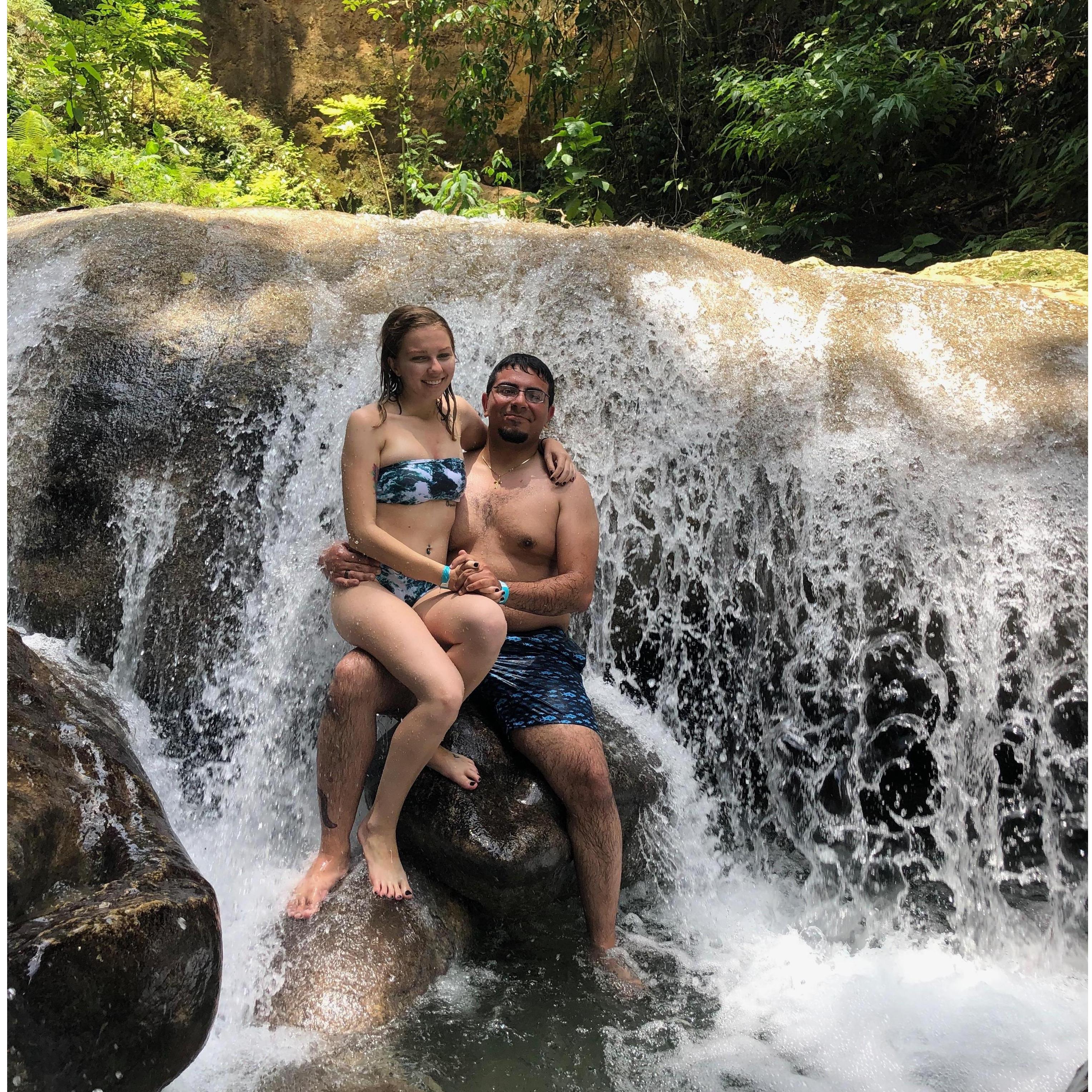 We got splashed by tour guides after taking this pic
