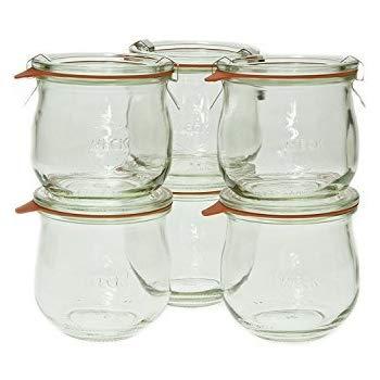 Weck 746 1/5 Liter Tulip Jar, 12.5 Oz - Set of 6