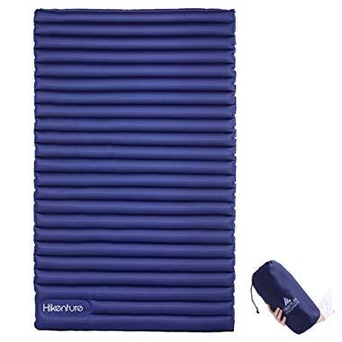 HIKENTURE Double Sleeping Pad - Inflatable Camping Air Mattress - Light and Compact - for Backpacking, Self-Driving Tour, Hiking, Tent